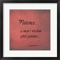 Patience Proverbs 19:11 Fine Art Print