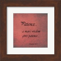 Patience Proverbs 19:11 Fine Art Print