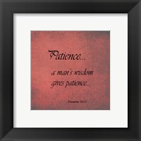 Patience Proverbs 19:11 Fine Art Print