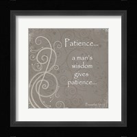 Patience Quote Framed Print