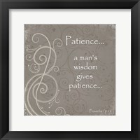 Patience Quote Framed Print