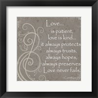 Love Quote Framed Print