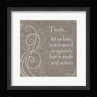 Truth Quote Framed Print