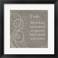 Truth Quote Framed Print