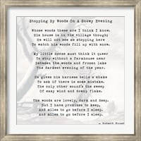 Stopping By Woods On A Snowy Evening - Robert Frost Fine Art Print