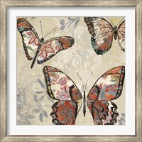 Patterned Butterflies I Fine Art Print