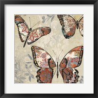 Patterned Butterflies I Framed Print