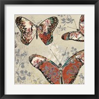 Patterned Butterflies II Framed Print