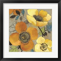 Yellow and Orange Poppies I Framed Print