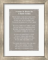 Stopping By Woods On A Snowy Evening Poem by Robert Frost Fine Art Print