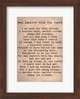 Men Improve With the Years Fine Art Print