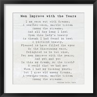 Men Improve With the Years, William Butler Yeats Fine Art Print