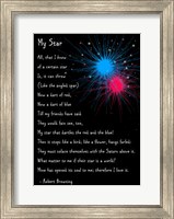My Star by Robert Browning - long Fine Art Print