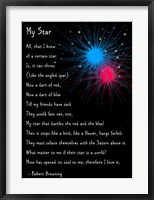 My Star by Robert Browning - long Fine Art Print