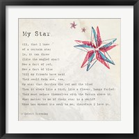 My Star by Robert Browning - square Fine Art Print