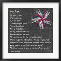 My Star by Robert Browning - gray Fine Art Print