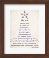 My Star by Robert Browning - color boarder Fine Art Print