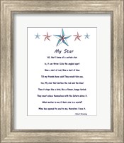 My Star by Robert Browning - white Fine Art Print