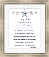 My Star by Robert Browning - white Fine Art Print
