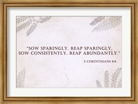 2 Corinthians 9:6 Fine Art Print
