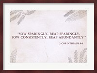 2 Corinthians 9:6 Fine Art Print