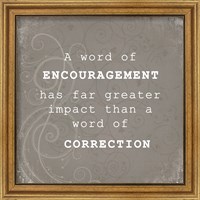 Encouragement Correction Fine Art Print