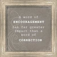 Encouragement Correction Fine Art Print