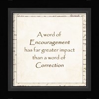 A word of Encouragement - square Fine Art Print