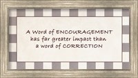 A Word of Encouragement Quote Fine Art Print