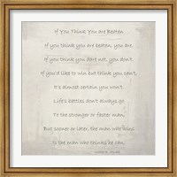 If You Think You are Beaten by Walter D. Wintle Fine Art Print