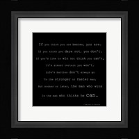 If You Think You are Beaten Quote by Walter D. Wintle Fine Art Print