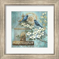 Blue Birds and Dogwood Fine Art Print