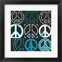 Peace Mantra (blue) Fine Art Print