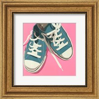 Lowtops (blue on pink) Fine Art Print