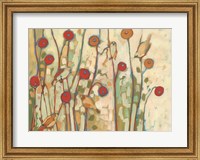 Five Little Birds Playing Amongst the Poppies Fine Art Print
