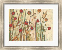 Five Little Birds Playing Amongst the Poppies Fine Art Print
