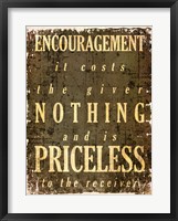 Encouragement Quote Framed Print