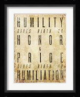 Humility Quote Framed Print