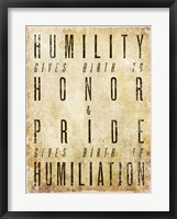 Humility Quote Framed Print