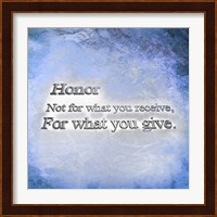 Honor Quote II Fine Art Print