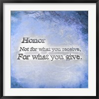 Honor Quote II Fine Art Print