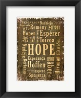 Hope in Multiple Languages Fine Art Print