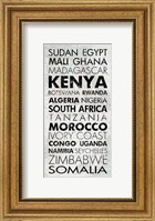 African Countries I Fine Art Print