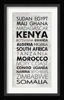 African Countries I Framed Print