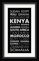 African Countries II Framed Print