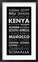 African Countries II Framed Print