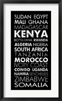 African Countries II Framed Print