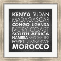 African Countries Fine Art Print