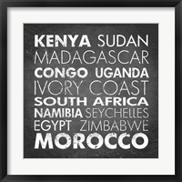 African Countries Fine Art Print