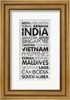 Asia Countries I Fine Art Print